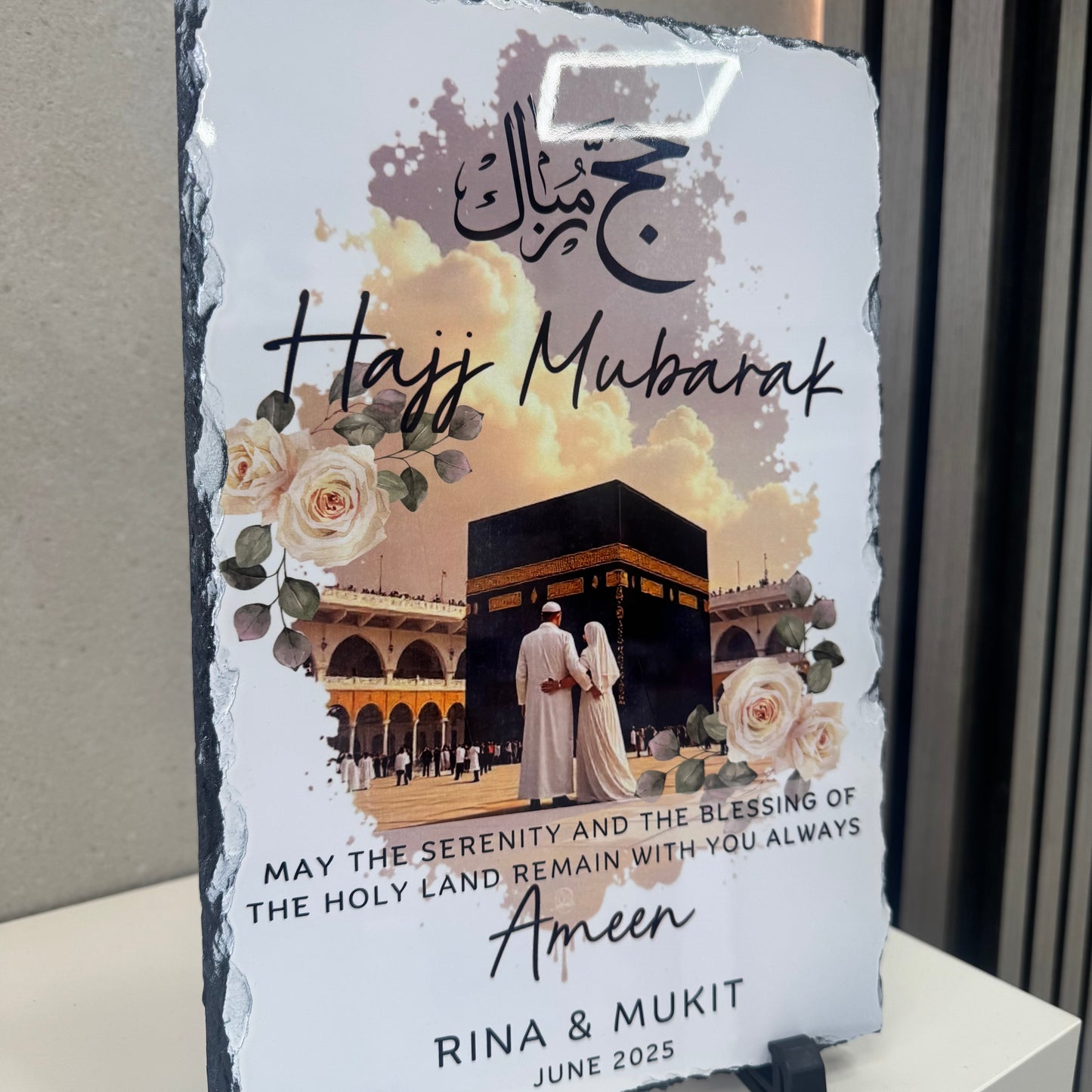 Hajj Mubarak Slate illustration