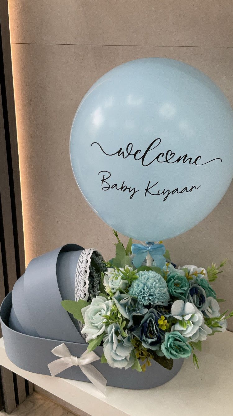 Baby Boy Flower Hamper Set Collection Only