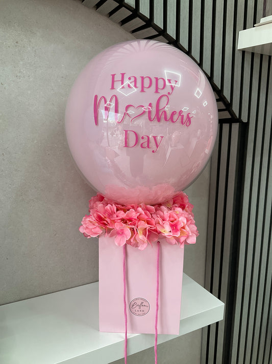 Pink Hydrangea Balloon Bouquet
