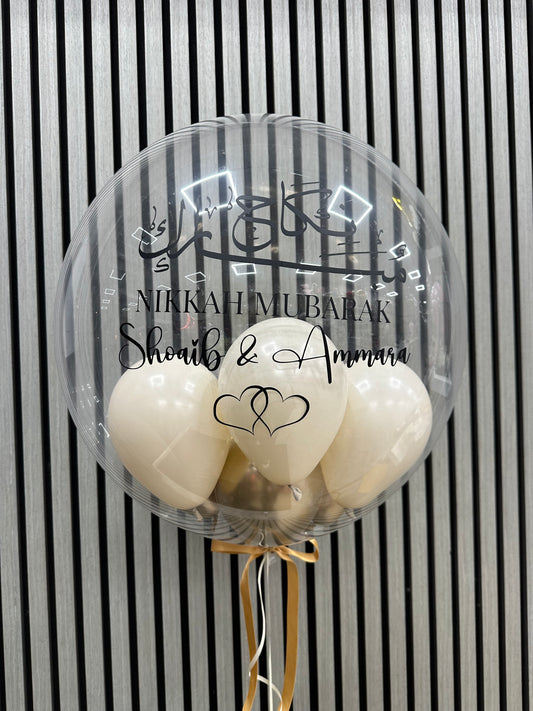 wedding balloon / Nikah balloon / engagement balloon / nikah personalised balloon / next day delivery