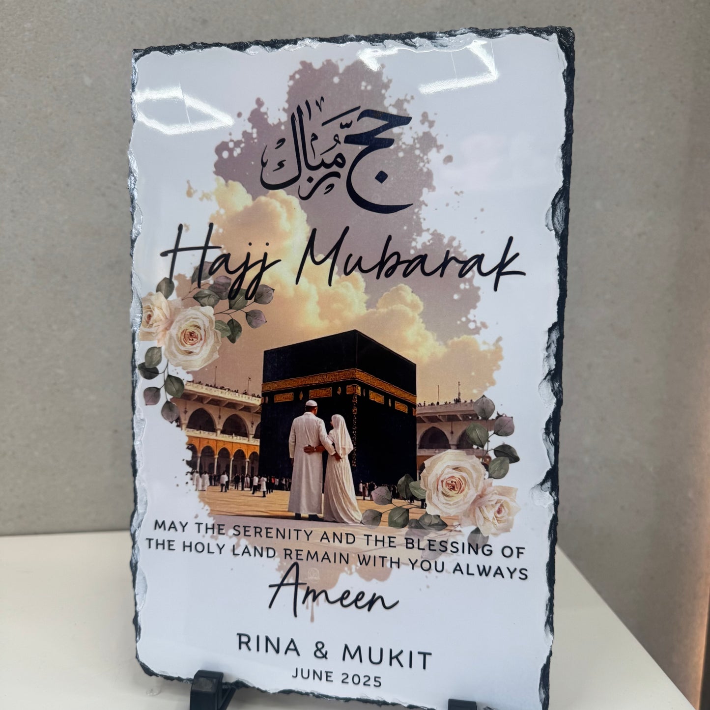 Hajj Mubarak Slate illustration
