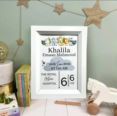 New Born Baby Information Frame