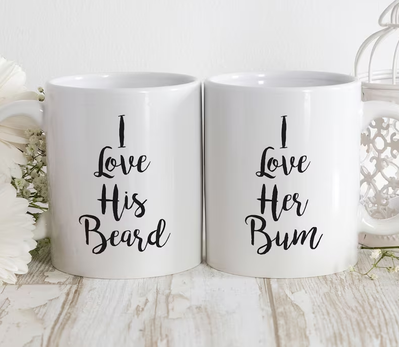 I Love His and Her Matching Mugs | Personalised Gifts