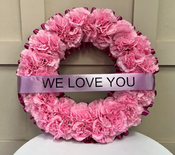 Heart Artificial Silk Funeral Tribute Funeral Flower