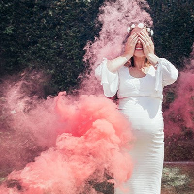 Pink Gender Reveal Smoke Flare 60 Seconds