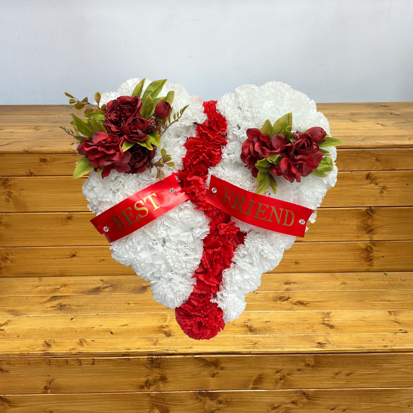 Heart Artificial Silk Funeral Tribute Funeral Flower