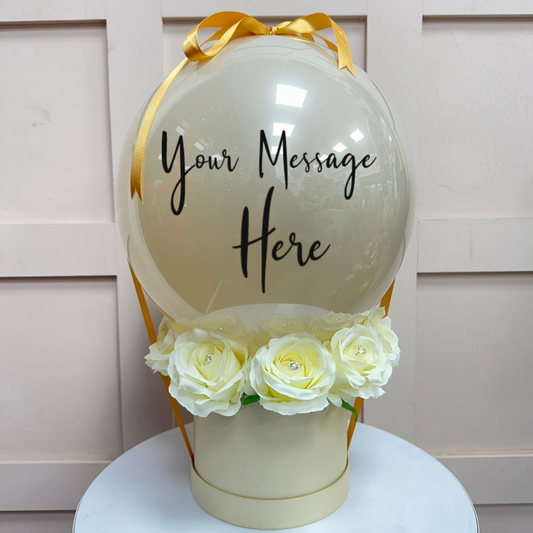 Ivory Rose Balloon Bouquet