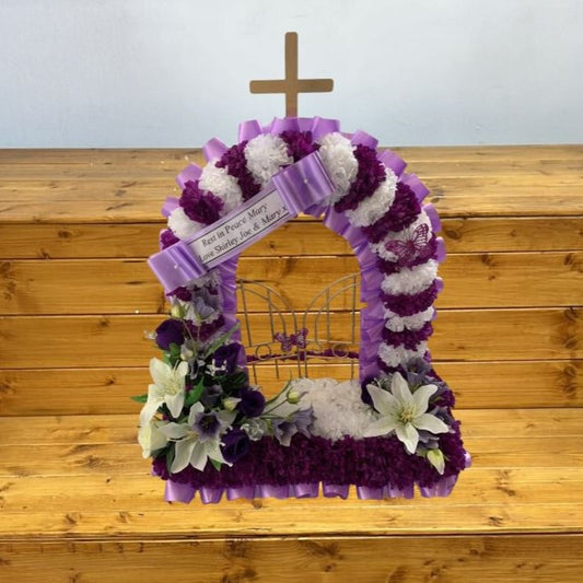 Gate Of Heaven Artificial Silk Funeral Tribute Funeral Flower