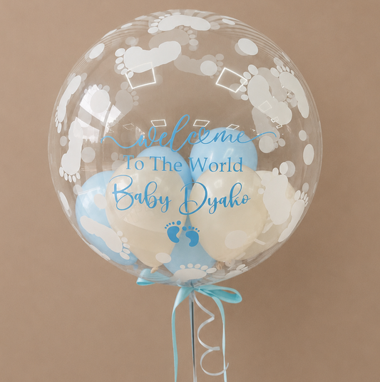 Baby Boy Footprint Customised Balloon