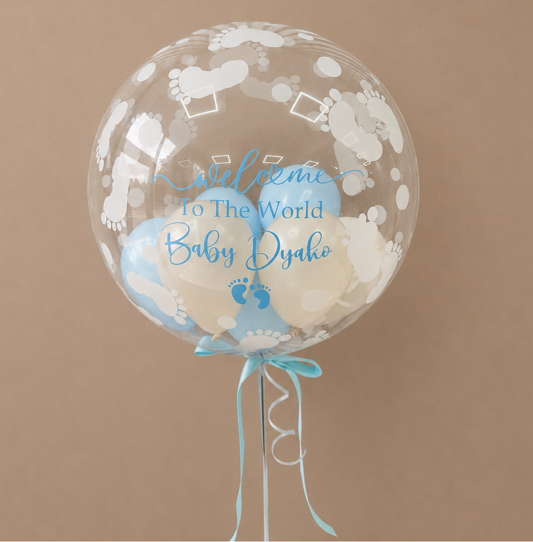 Baby Boy Footprint Customised Balloon