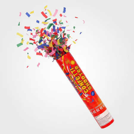 20cm Multicolour Confetti Shooter Cannon | Party Confetti Popper