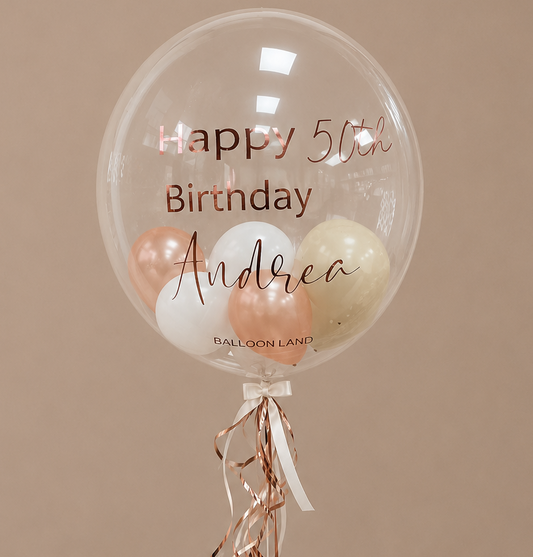 HAPPY 50th Birthday Birthday Balloon Customised Balloon / Birthday Engagement  Wedding All Occasions Balloon / Next Day Delivery