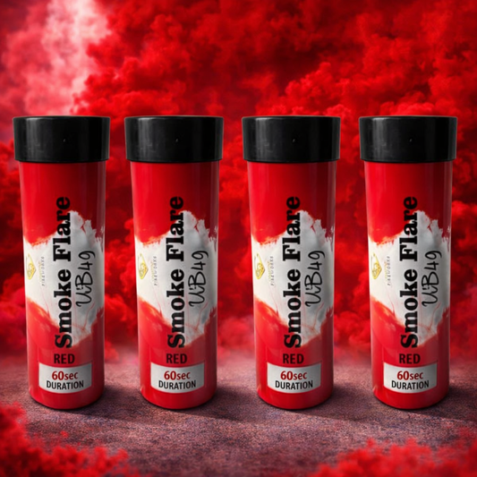 Premium 4 Pack Red 60-Second Smoke Flares