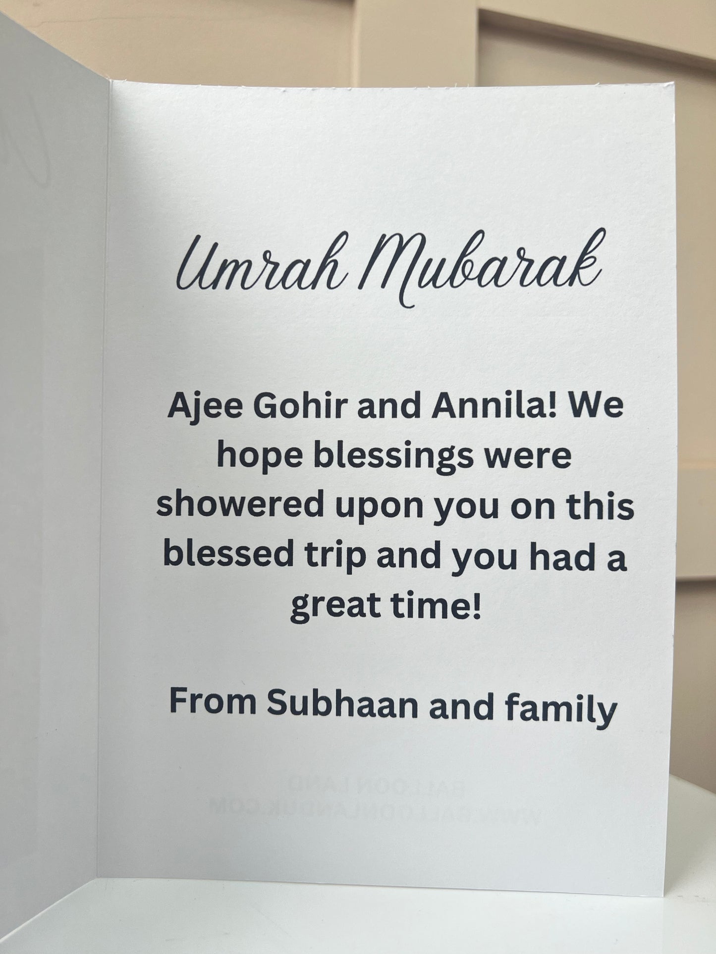 Umrah Mubarak Card