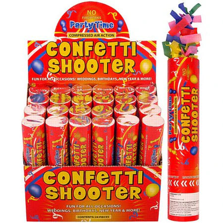 20cm Multicolour Confetti Shooter Cannon | Party Confetti Popper