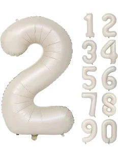 Beige Number Balloons 34” Giant Number Balloons