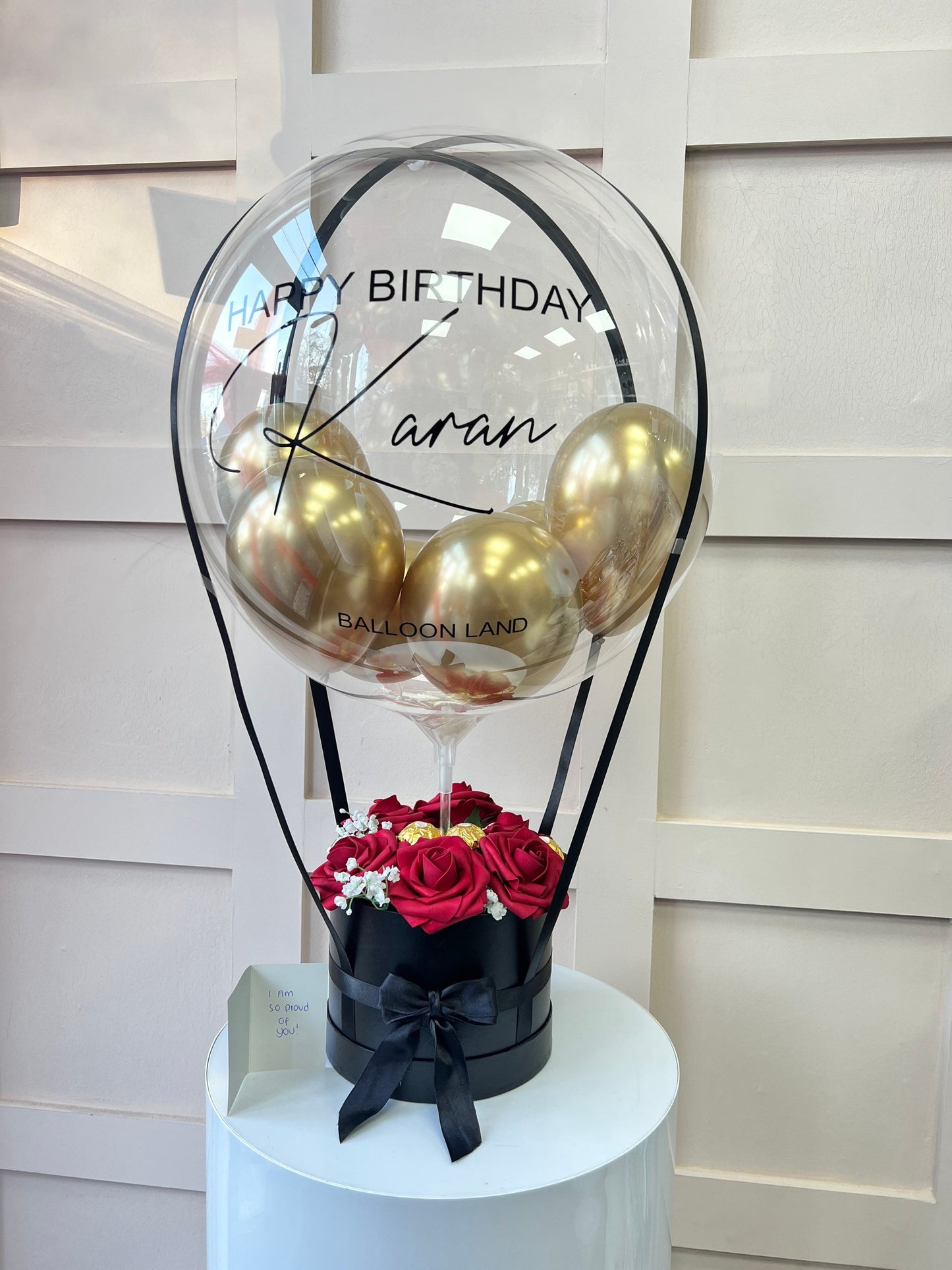 Red Rose Flower Balloon BouquetCelebrate any special occasion or event with our Personalised Balloons – these will arrive to deliver happiness and delight for all ages.

Create the perfect surprisBalloon land uk ltdBalloon land uk ltd