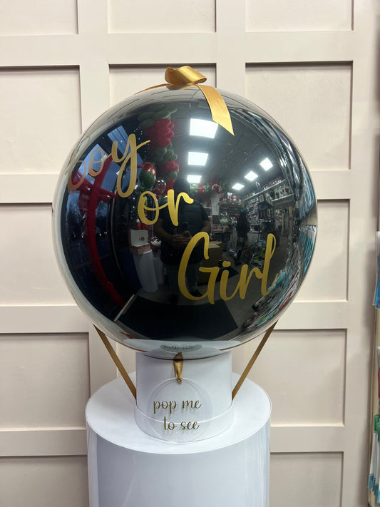 Pop Me Gender Reveal Balloon  / Perfect for a Gender Reveal/Pregnancy Celebrate any special occasion or event with our Personalised Balloons – these will arrive to deliver happiness and delight for all ages.

Create the perfect surprisBalloon land uk ltdBalloon land uk ltd