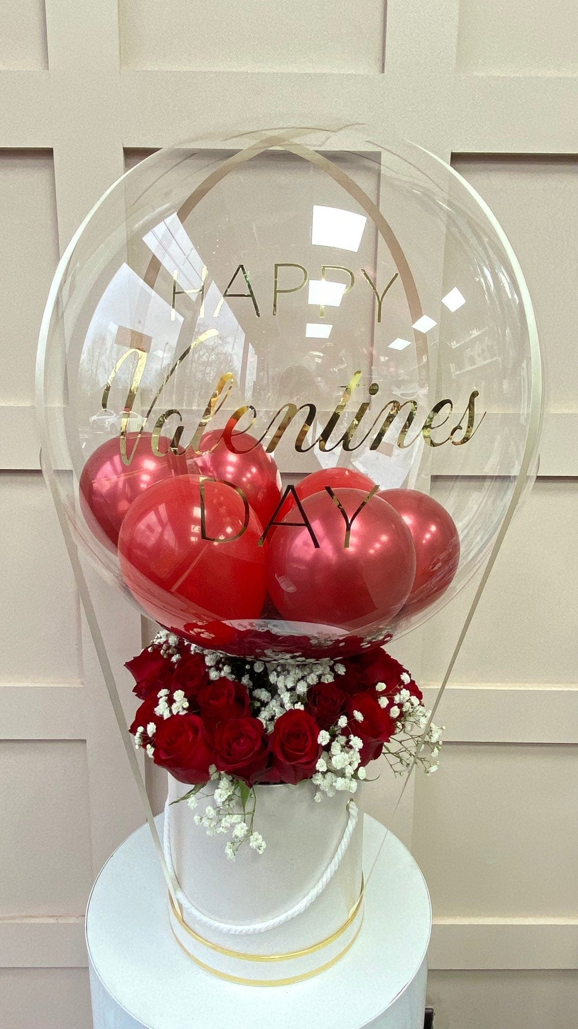 Valentines Day Balloon / I LOVE YOU Balloon / Balloon Flower Bouquet / red roses