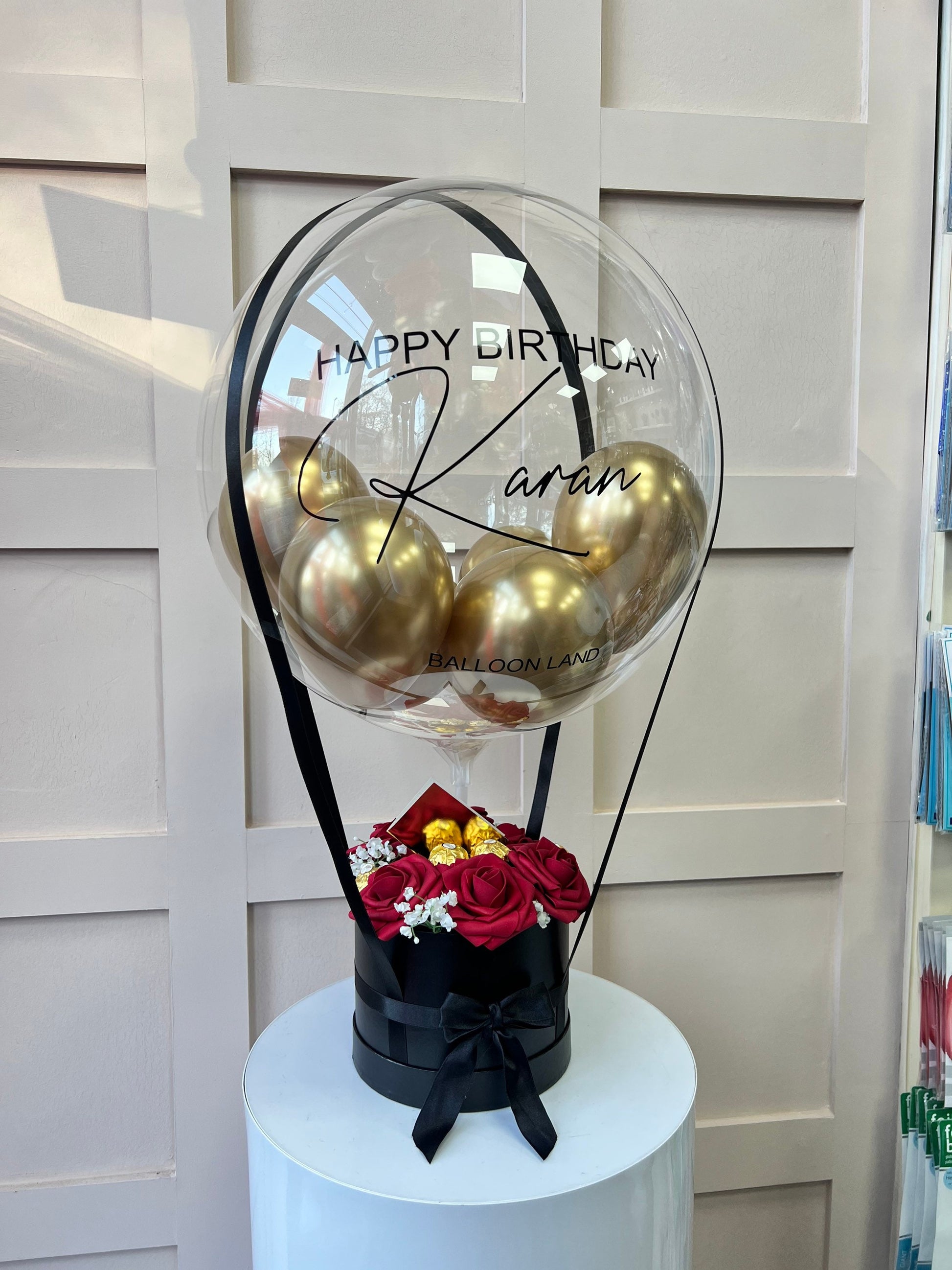 Red Rose Flower Balloon BouquetCelebrate any special occasion or event with our Personalised Balloons – these will arrive to deliver happiness and delight for all ages.

Create the perfect surprisBalloon land uk ltdBalloon land uk ltd