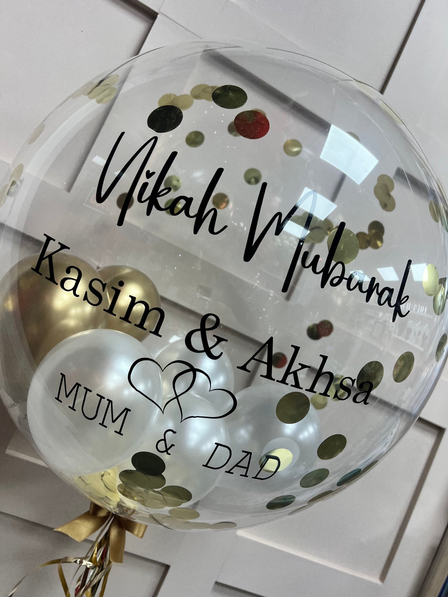 Nikah Mubarak Balloon / Personalised Balloon  / Balloon in a box / Next Day Delivery