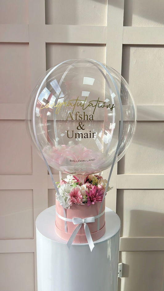 Congratulation Balloon x Flower Bouquet Customised Balloon