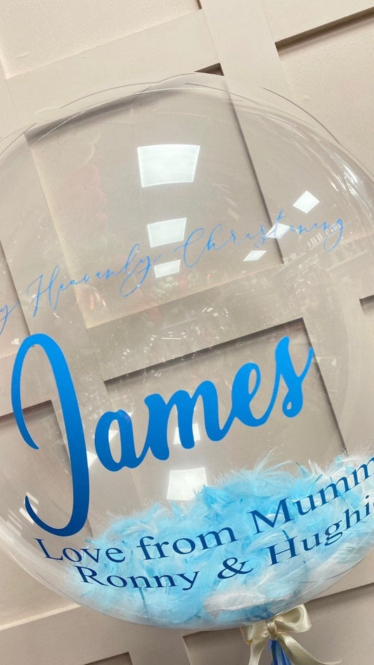 christening balloon / personalised balloon / christening custom balloon