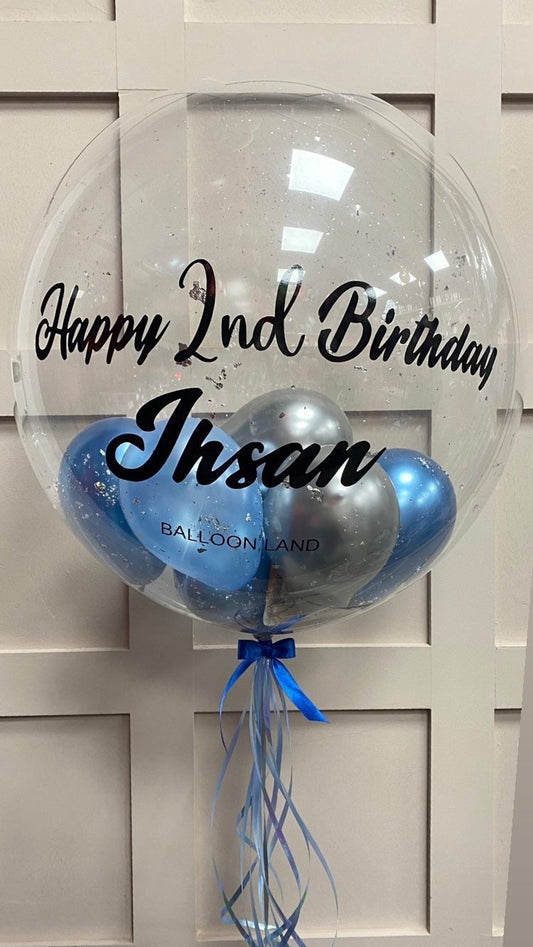 2nd birthday balloon / bubble balloon / personalised balloon / balloons next day delivery