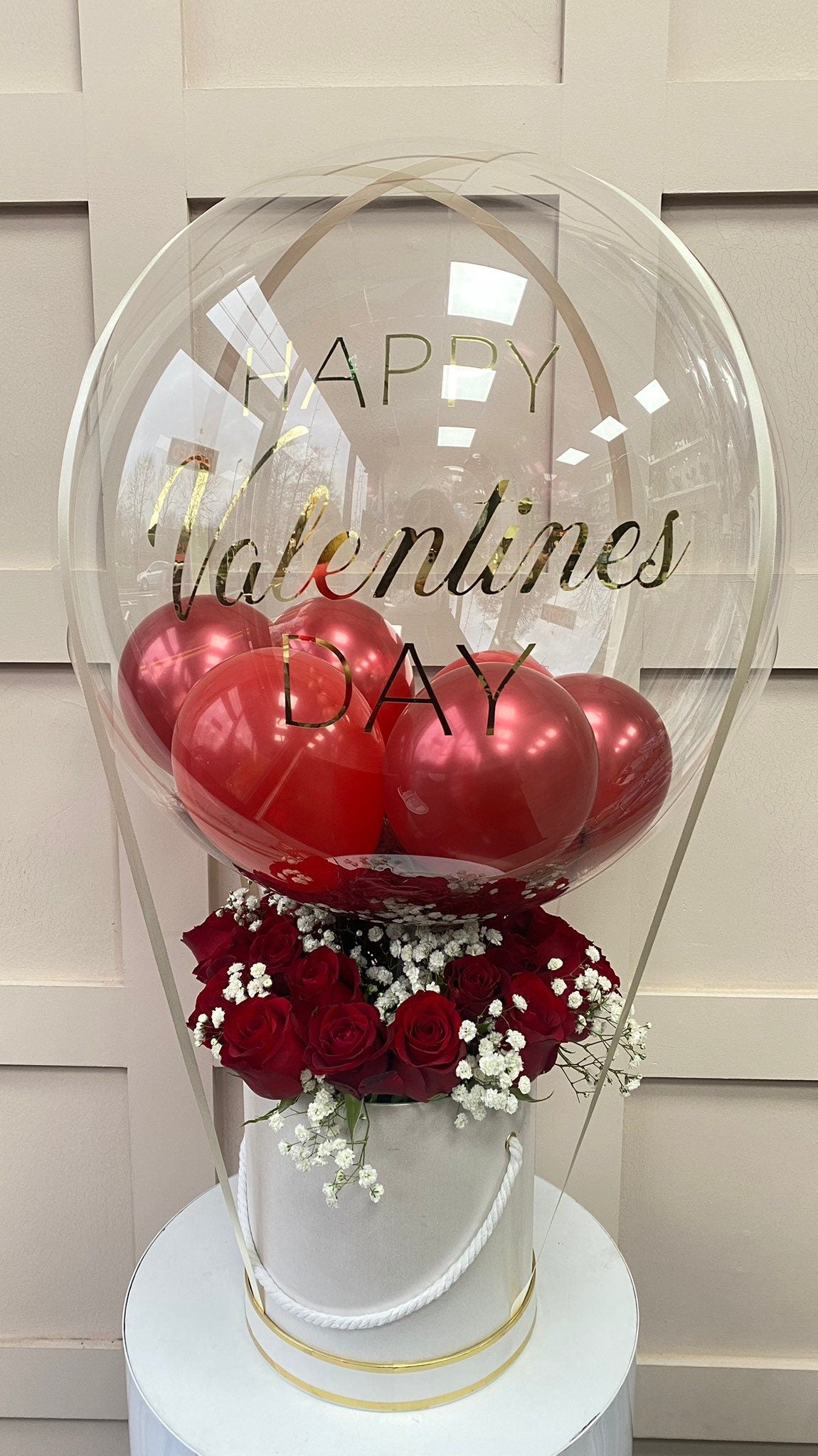 Valentines Day Balloon / I LOVE YOU Balloon / Balloon Flower Bouquet / red roses