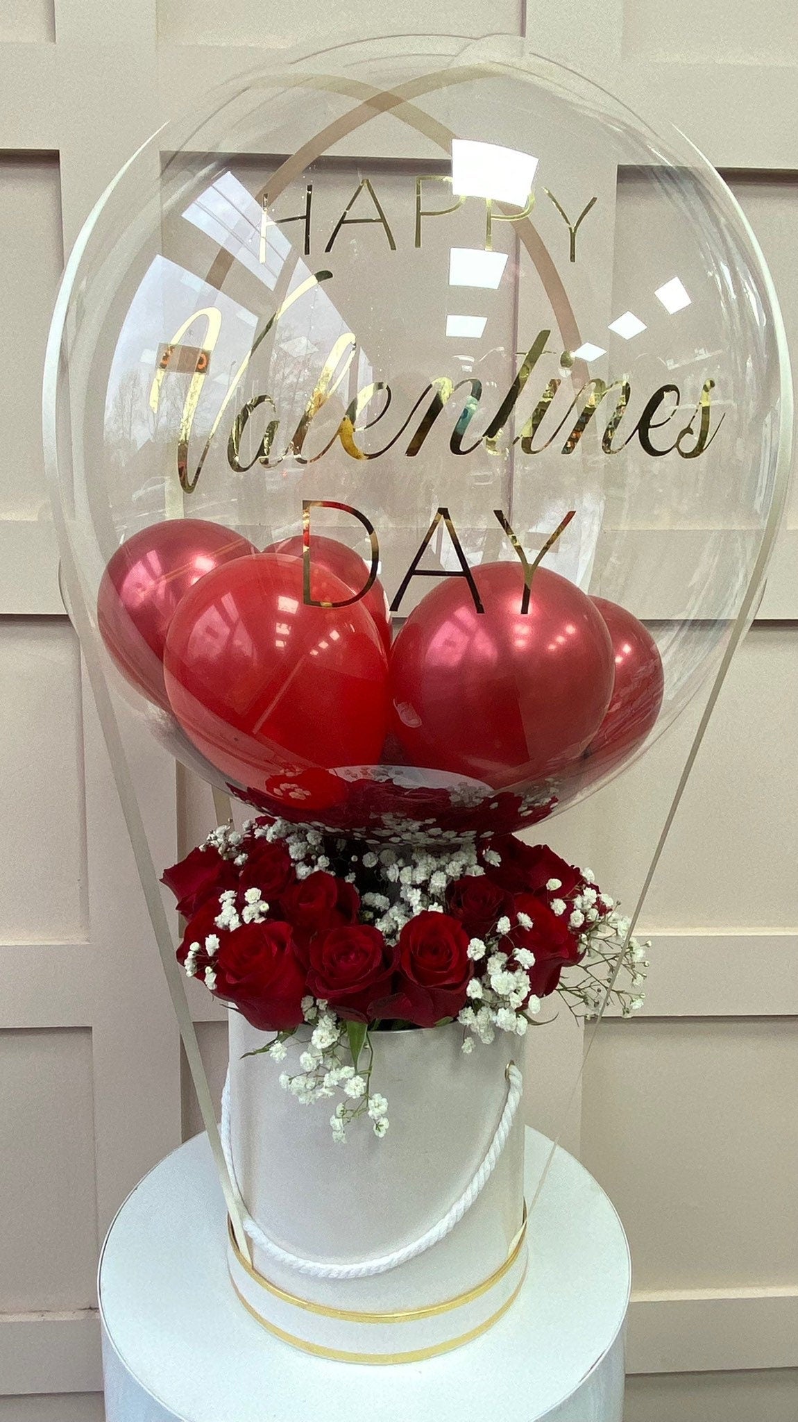 Valentines Day Balloon / I LOVE YOU Balloon / Balloon Flower Bouquet / red roses