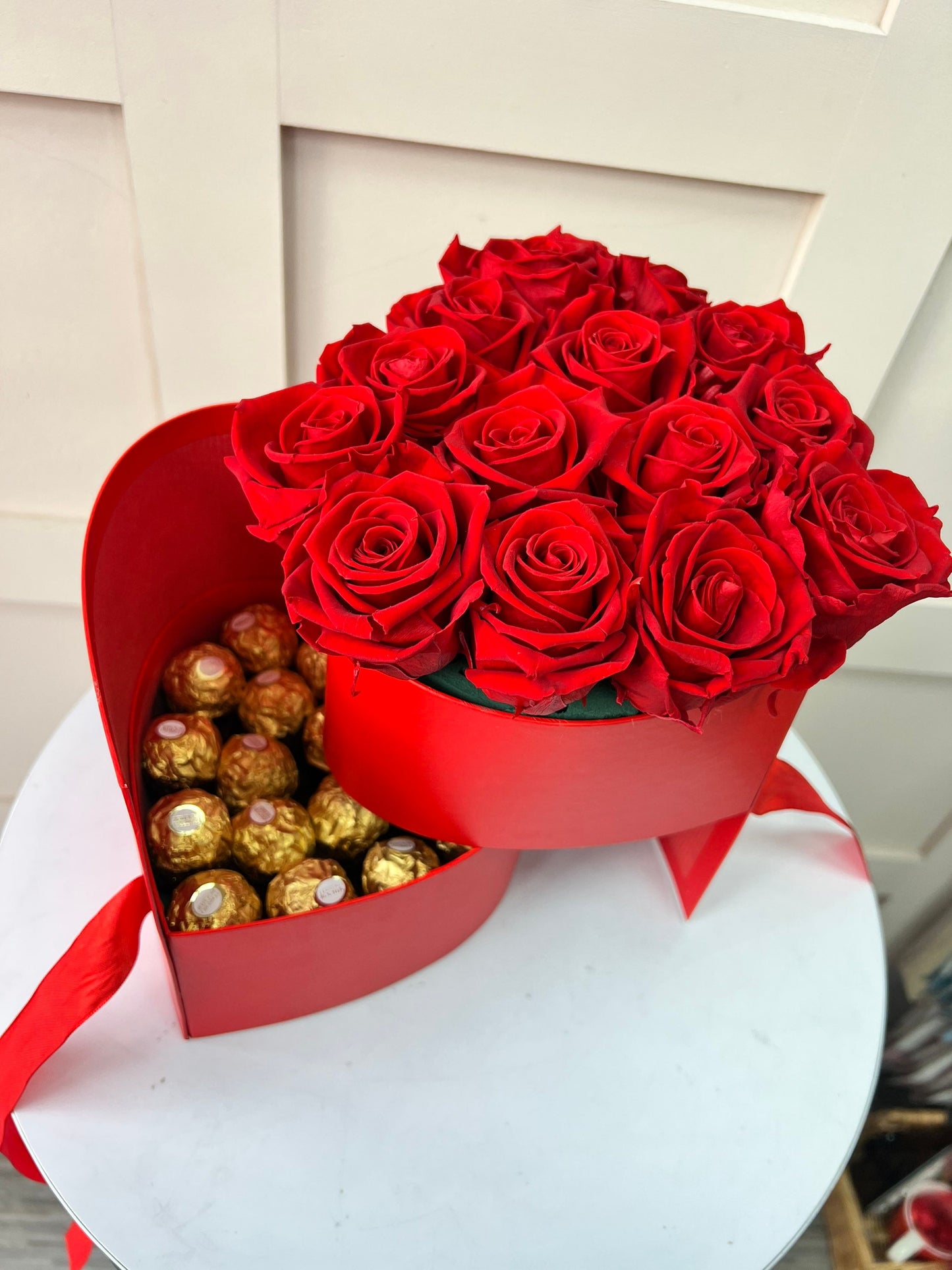 Forever Rose & ferrero rocher Luxury Heart Box