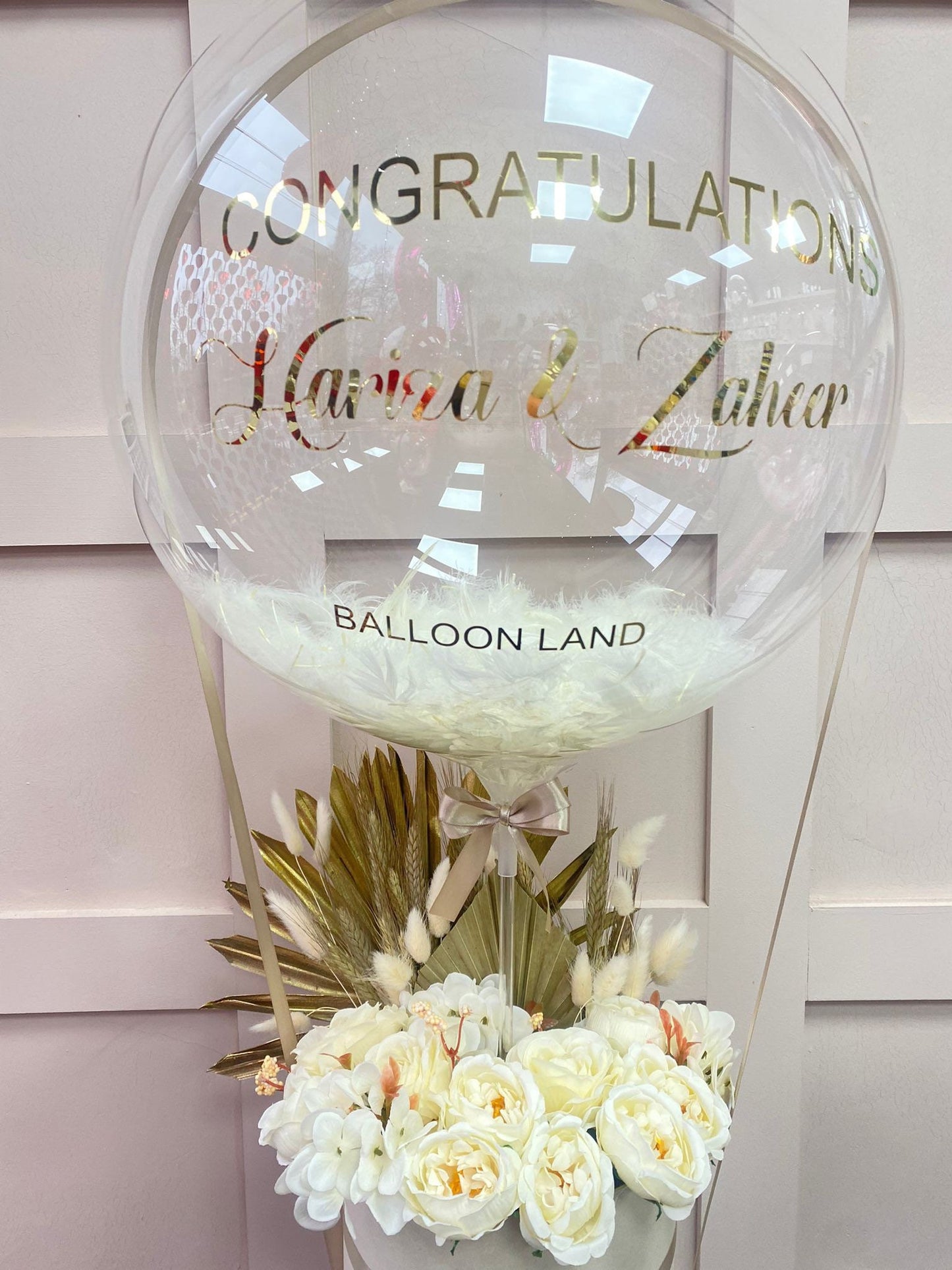 Congratulation Engagement Flower and Balloon Bouquet