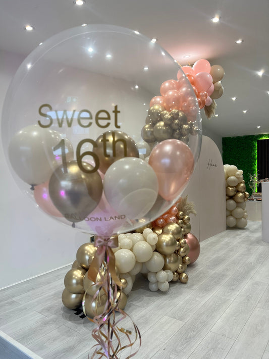 Sweet 16th Birthday Balloon Customised Balloon / Perfect for a Gift / Personalised to your choice / Next Day Delivery