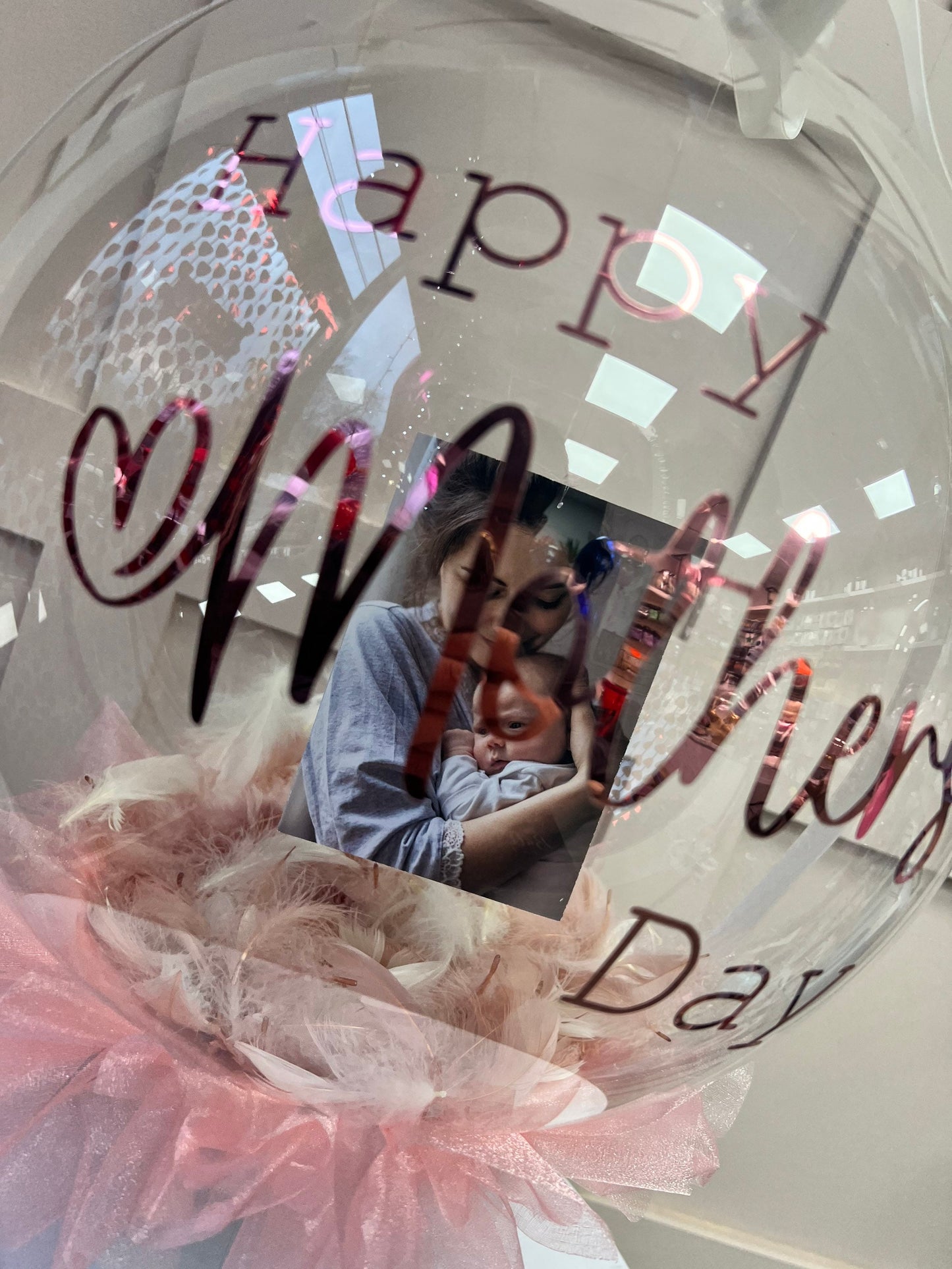 Mothers day Balloon / Personalised Balloon / Worlds Best Mum / Picture inside Balloon