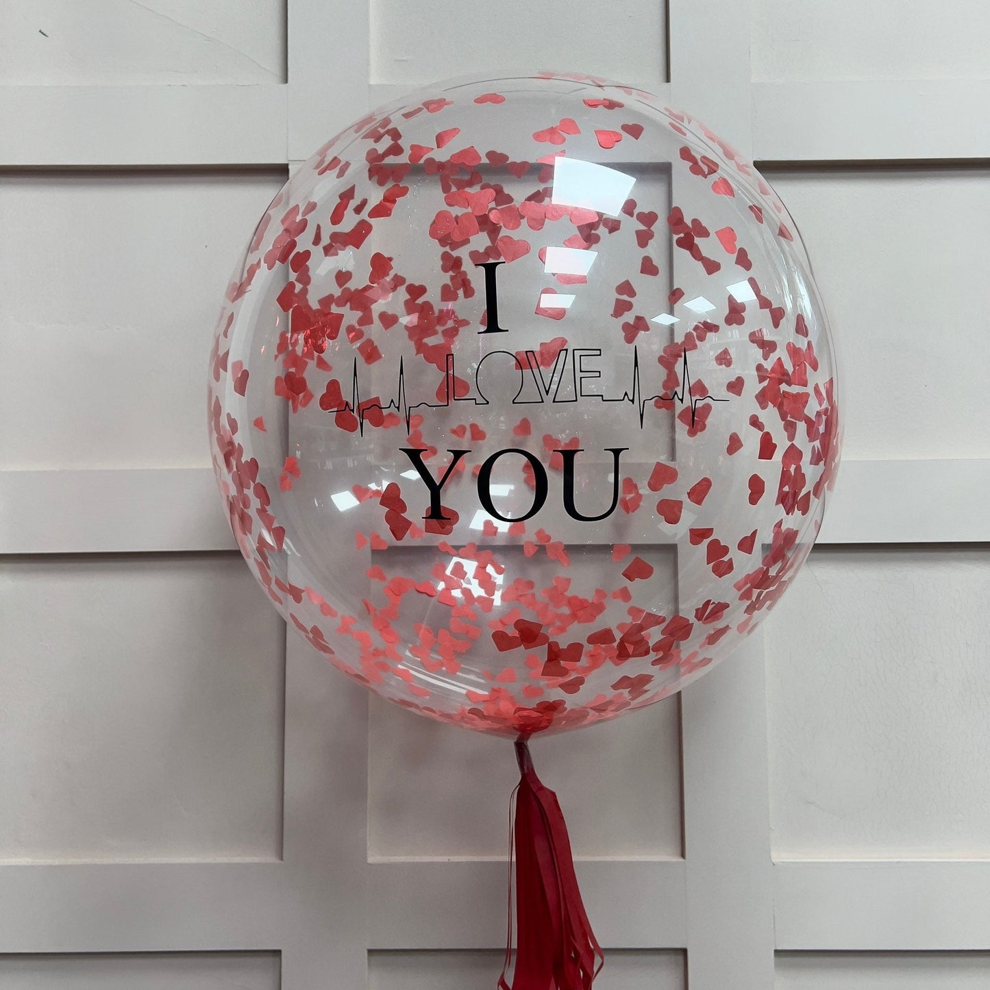 Valentines Day Balloon / I LOVE YOU Balloon / Balloon Flower Bouquet / Heart Confetti