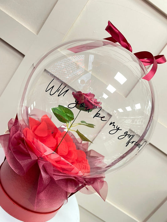 Will you be my Girlfriend? / Valentines Day Balloon / I LOVE YOU Balloon / Balloon Flower Bouquet /