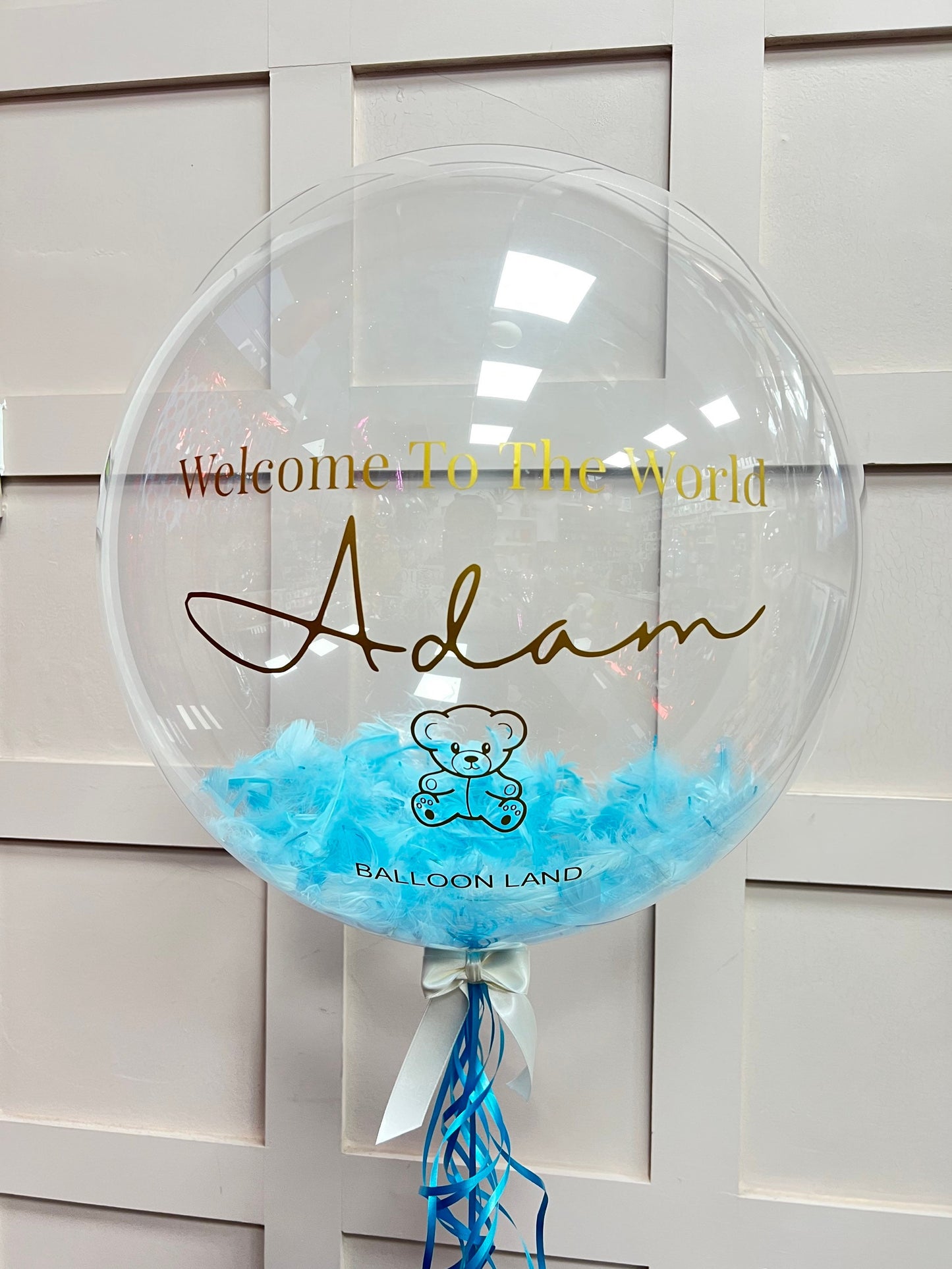 Baby Boy Balloon / Baby arrival / Perfect for a Baby welcome home ballCelebrate any special occasion or event with our Personalised Balloons – these will arrive to deliver happiness and delight for all ages.

Create the perfect surprisBalloon land uk ltdBalloon land uk ltd