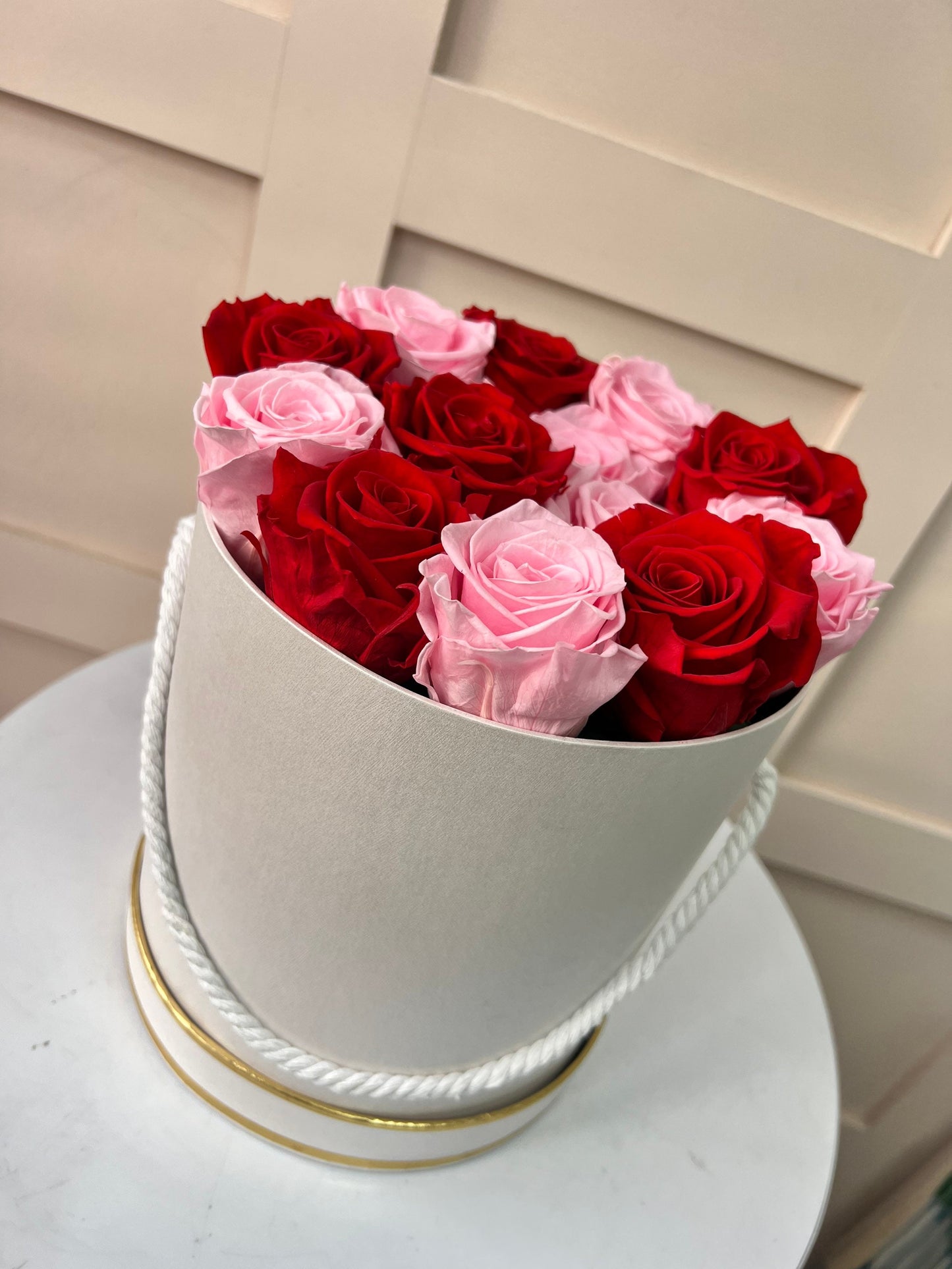 Preserved Roses Pink & Red Bouquet