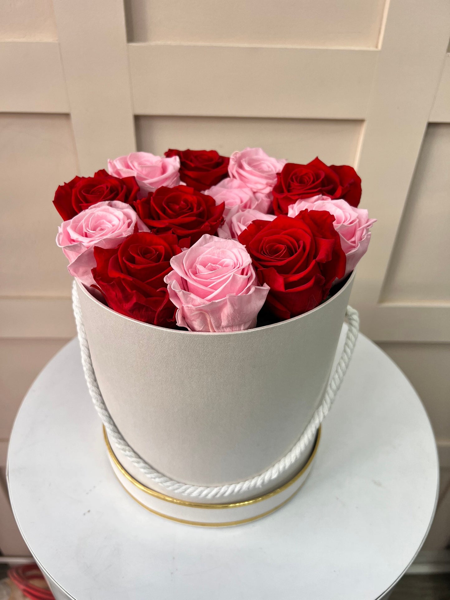 Preserved Roses Pink & Red Bouquet