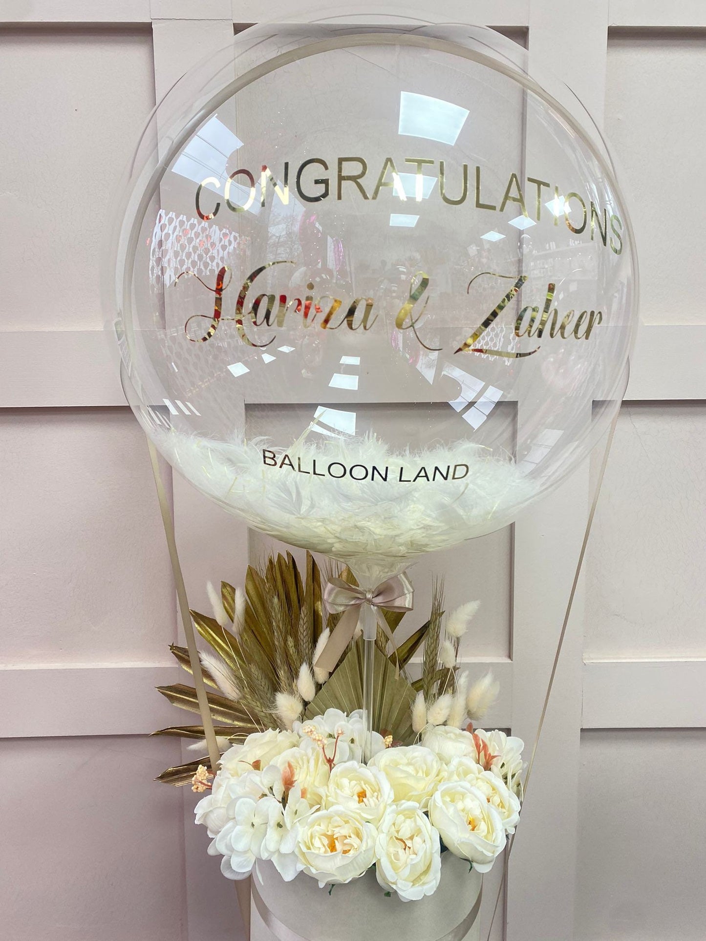 Congratulation Engagement Flower and Balloon Bouquet