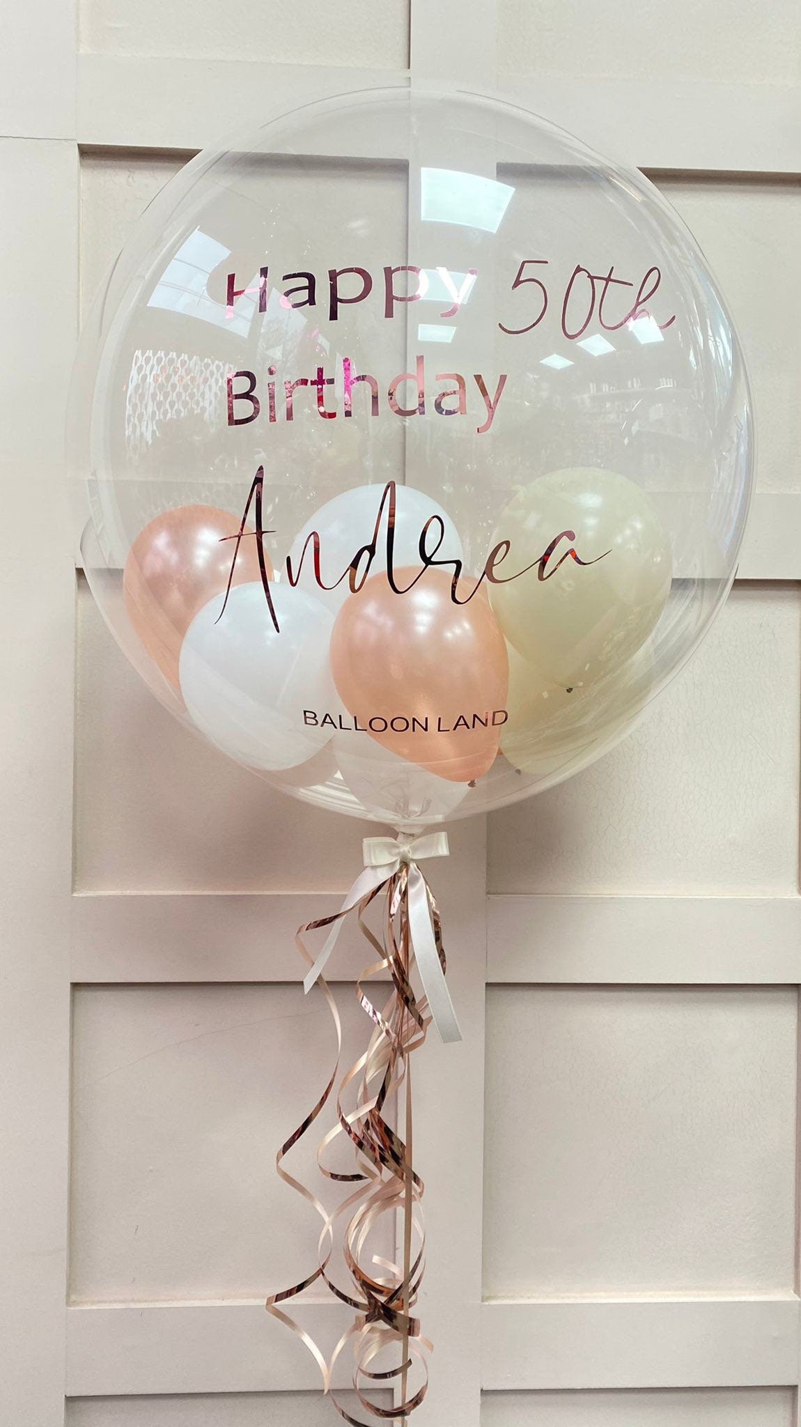 50th Birthday Personalised BalloonCelebrate any special occasion or event with our Personalised Balloons – these will arrive to deliver happiness and delight for all ages.
Create the perfect surpriseBalloon land uk ltdBalloon land uk ltd