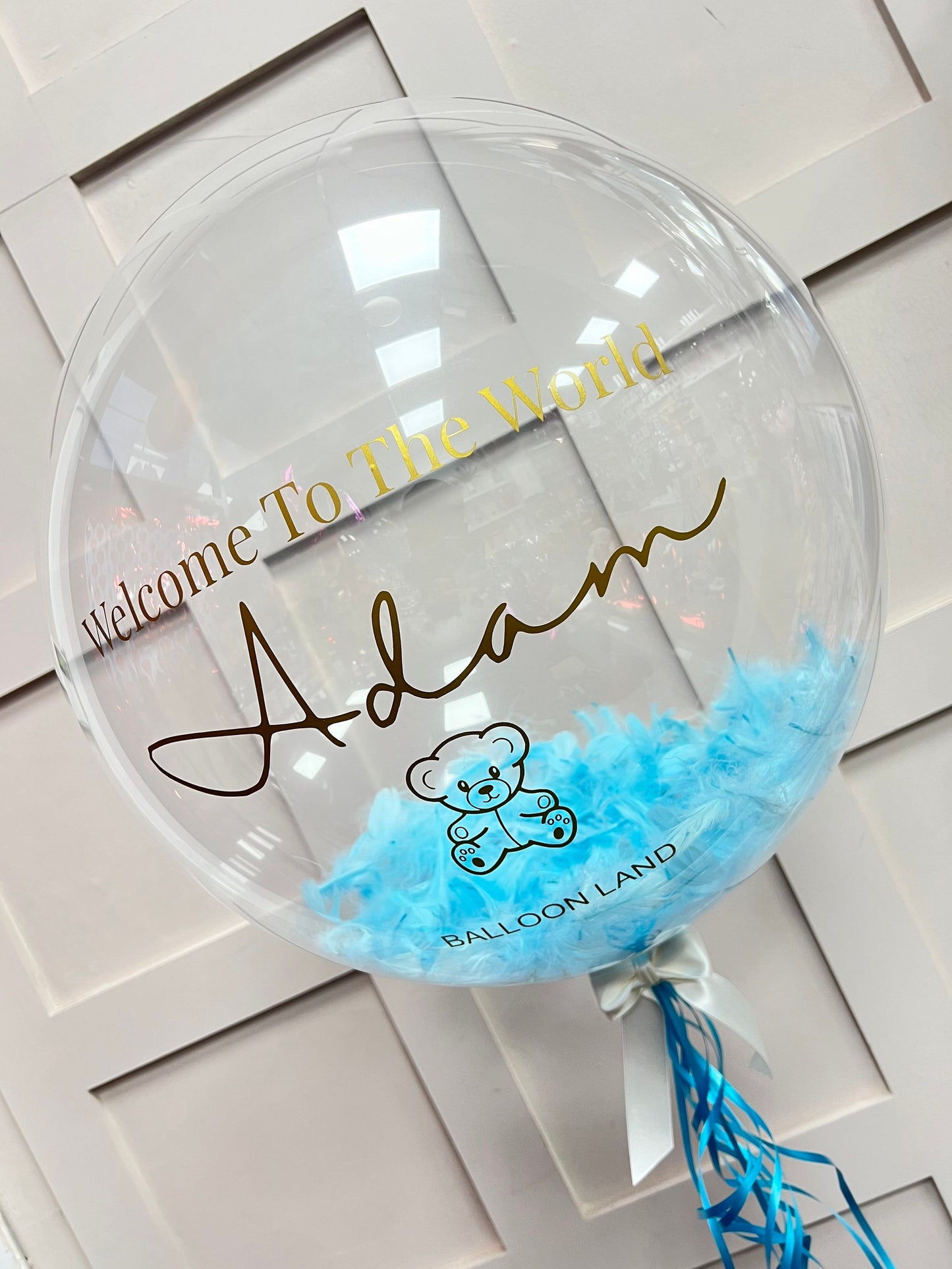 Baby Boy Balloon / Baby arrival / Perfect for a Baby welcome home ballCelebrate any special occasion or event with our Personalised Balloons – these will arrive to deliver happiness and delight for all ages.

Create the perfect surprisBalloon land uk ltdBalloon land uk ltd