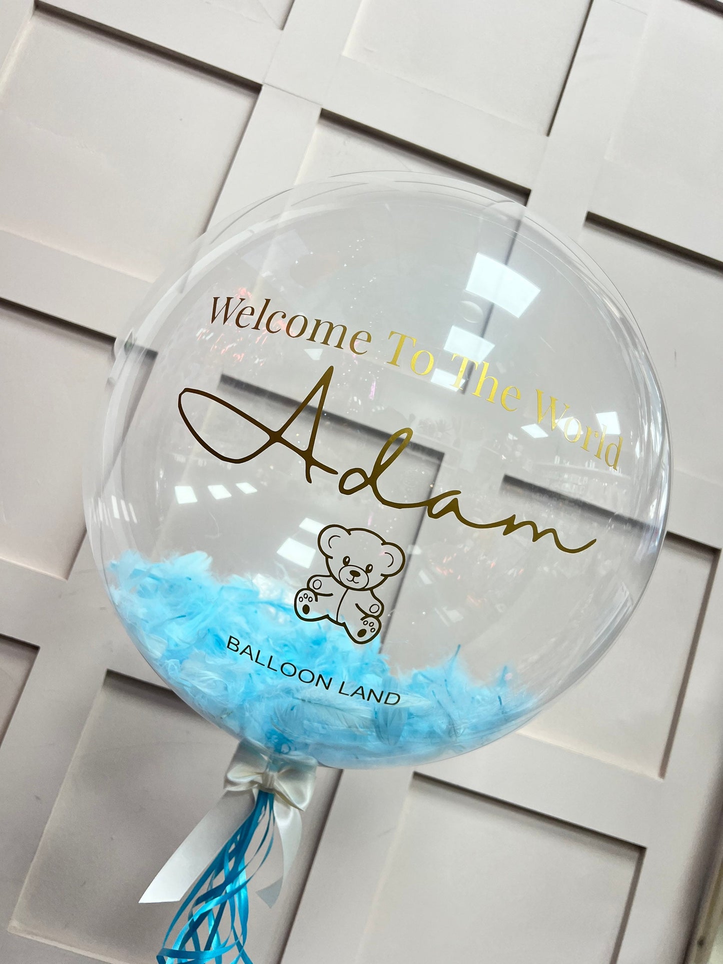 Baby Boy Balloon / Baby arrival / Perfect for a Baby welcome home ballCelebrate any special occasion or event with our Personalised Balloons – these will arrive to deliver happiness and delight for all ages.

Create the perfect surprisBalloon land uk ltdBalloon land uk ltd