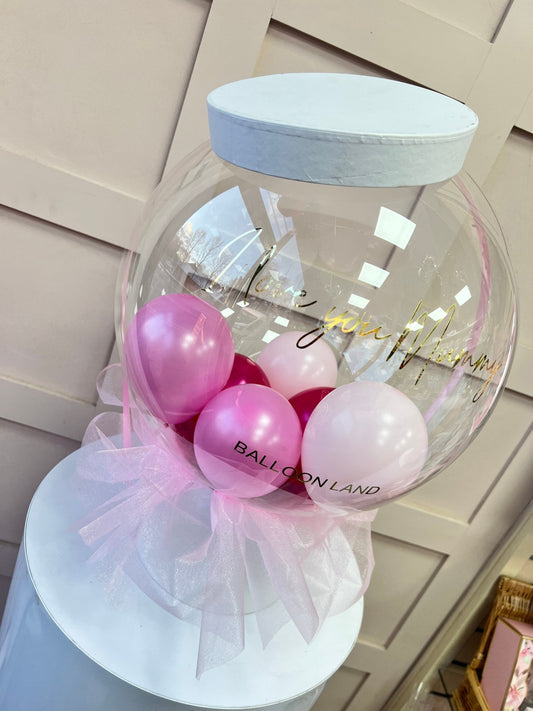 Mothers day hat box Balloon / Personalised Balloon / Worlds Best Mum