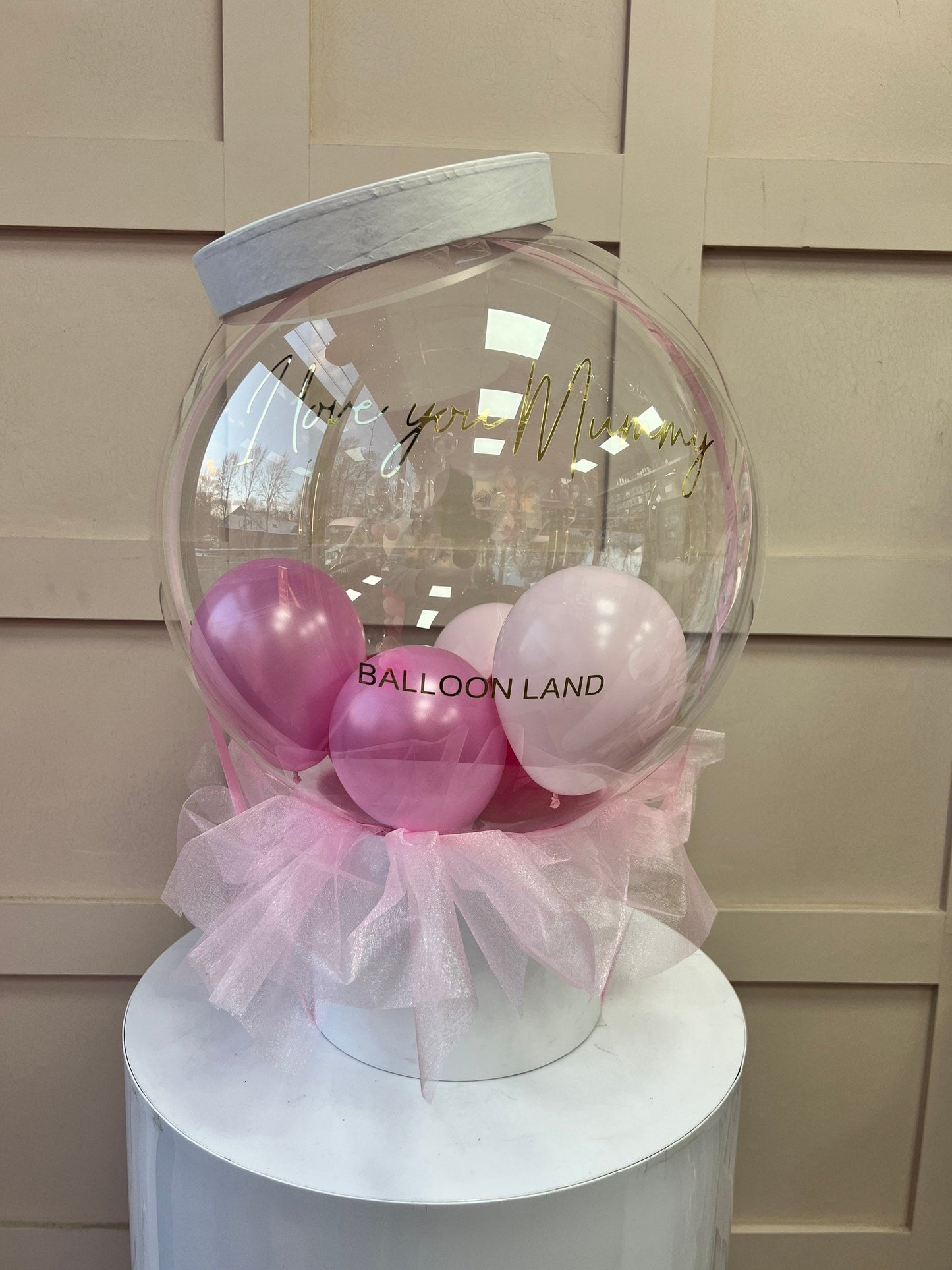 Mothers day hat box Balloon / Personalised Balloon / Worlds Best Mum