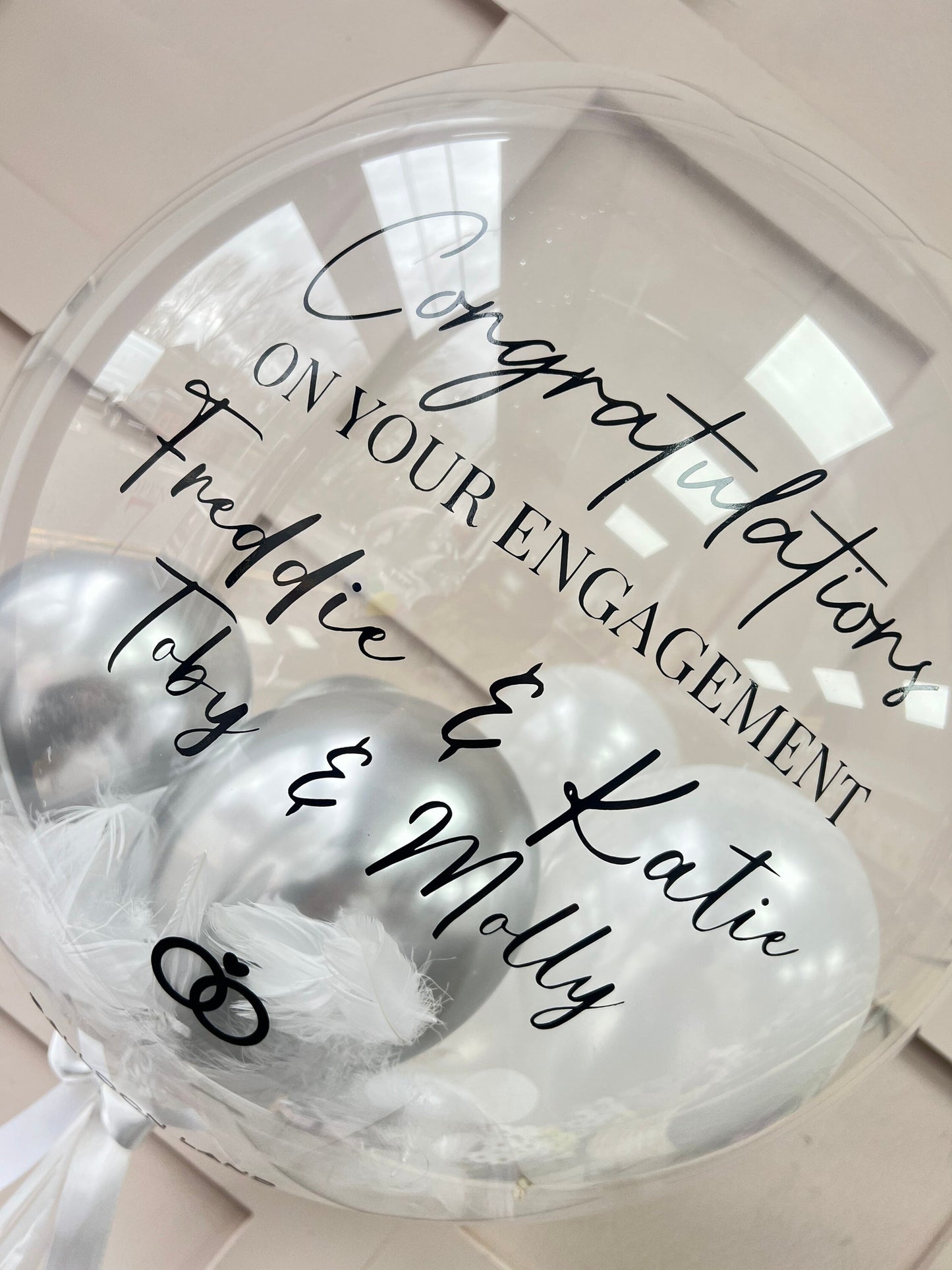 Engagement helium Personalised bubble balloonsCelebrate any special occasion or event with our Personalised Balloons – these will arrive to deliver happiness and delight for all ages.

Create the perfect surprisBalloon land uk ltdBalloon land uk ltd