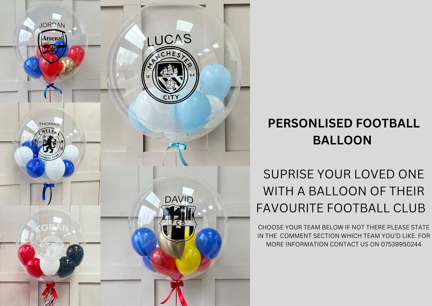 Football Balloon Customised Balloon / Birthday /  All Occasions Balloons / Next Day Delivery FOOTBALL BALLOON