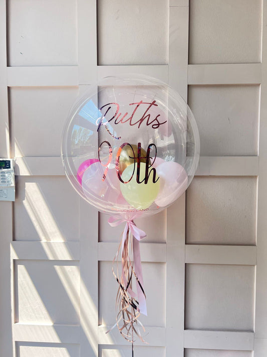 Personalised Balloon in a Box|| Clear Bubble Balloon| Create Own Text |Birthday Helium Balloon|24" Bubble Balloon |Inflated Balloon|Own Text