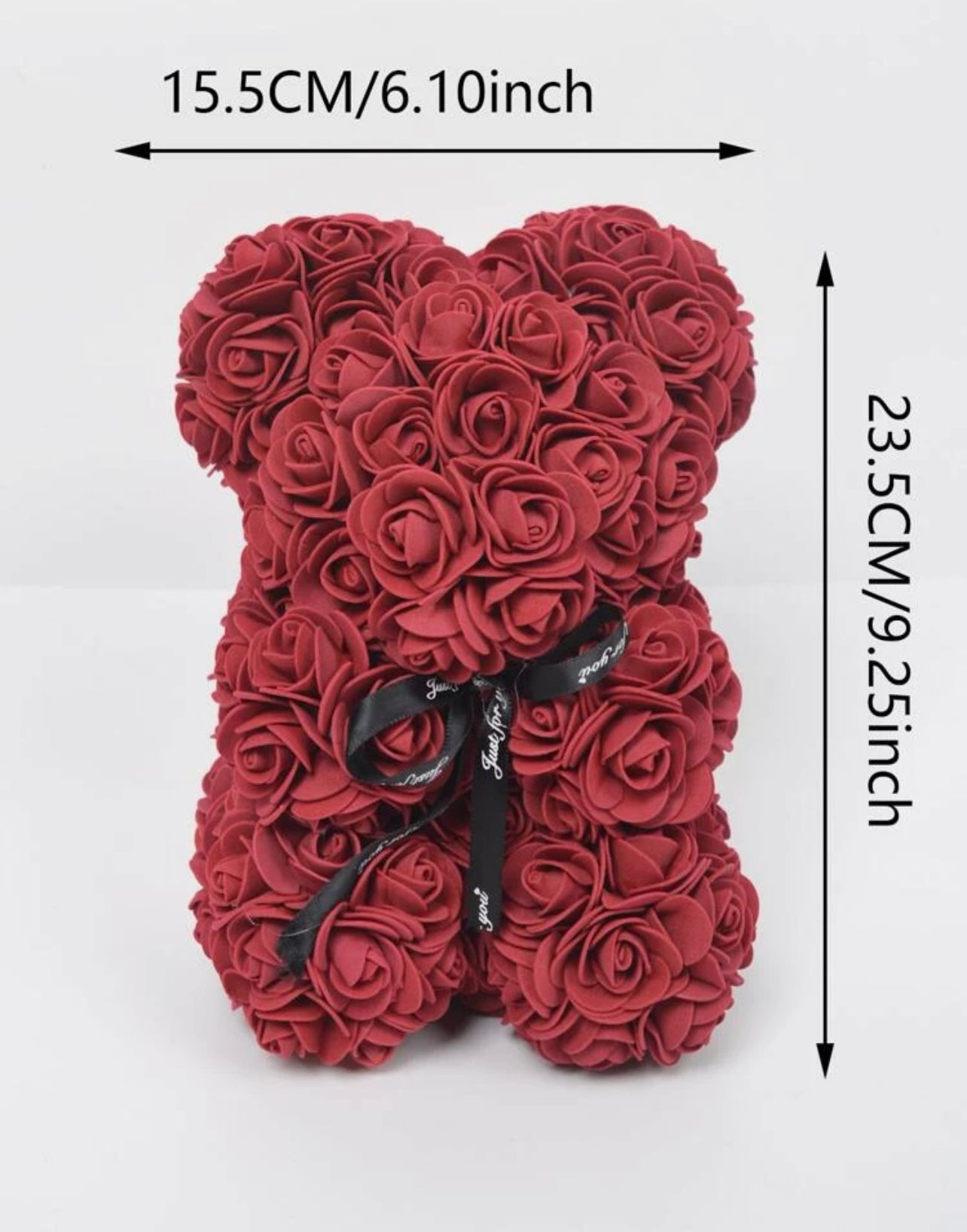 Burgundy Rose Bear